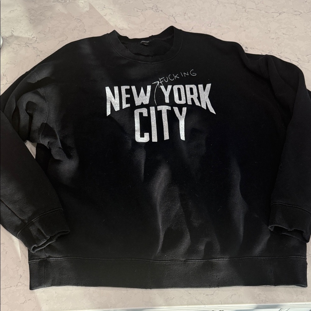 R13 graphic crew neck sweatshirt